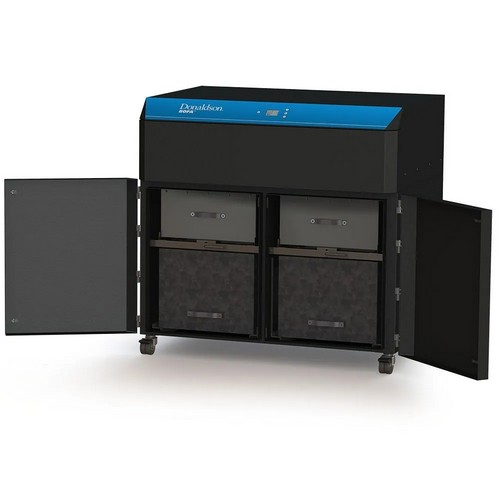 BOFA AD-2000-iQ fume extraction system with front open showing filters