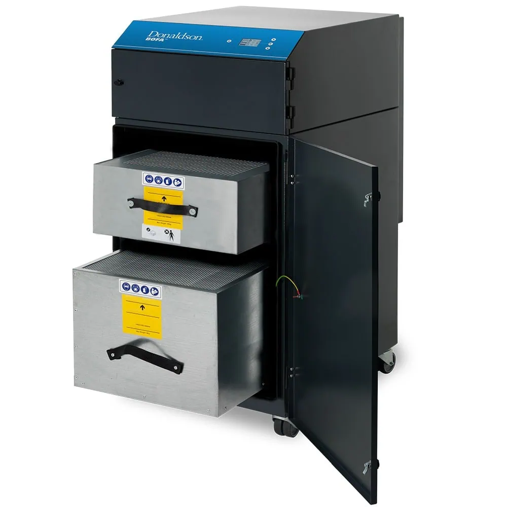 AD 1500 iQ with front open to filters